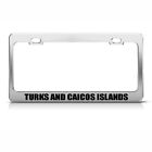 TURKS AND CAICOS ISLANDS CHROME License Plate Frame Tag Holder