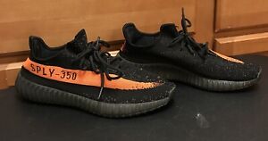Adidas Yeezy Boost 350 V2 Beluga Black Orange Shoes Men Size 9.5
