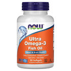 Now Foods Ultra Omega-3 500 EPA 250 DHA 90 Softgels Cholesterol-Free, GMP