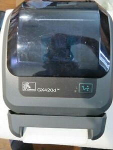 Zebra GX420d Label Thermal Printer USB Parallel Auto Cutter with power supply