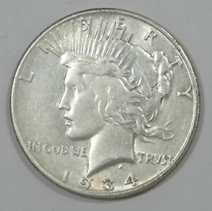 1934-S Peace Dollar EXTRA FINE Silver Dollar