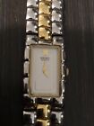 ladies seiko vintage watch Silver And Gold White Face. Working
