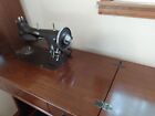 Vintage White Rotary Sewing Machine Desk W/ Cabinet And Some Accessories
