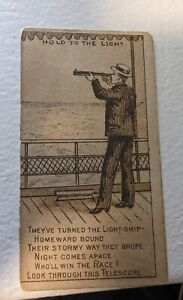 1889 N223 Kinney Bros Magic Changing Card Hold to the Light 