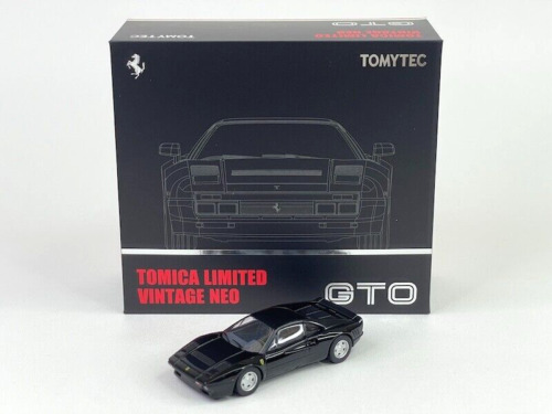 Tomica Limited Vintage 1984 Ferrari GTO Black Metal Diecast Car Model 1/64