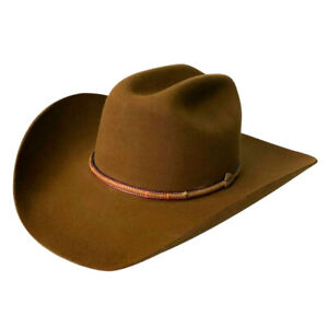 Stetson 4X Powder River Mink Buffalo Felt Cowboy Western Hat - Size 7 3/4
