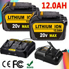 For DeWalt 20V Max XR 12.0/8.0AH Lithium Ion Battery DCB206-2 DCB205 or Charger