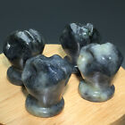 92g Natural Crystal.labradorite.Hand-carved.Exquisite fist statues4pcs A11