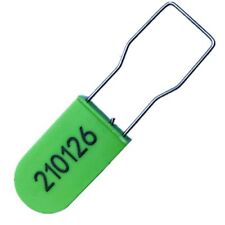 Plastic Wire Padlocks Security Seals Disposable Antitamper Lock Numbered Green