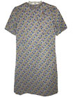 Retro Handmade Dress Women’s 70s Mod Short Sleeve 11-12 Gold Blue