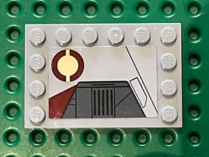 LEGO Star Wars MdStone Tile ref 6180pb087R / Set 75135 Obi-Wan's Jedi Interceptor