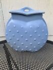 Vintage RARE 1940s McCoy Hobnail Aqua Blue Heart Shaped Cookie Jar