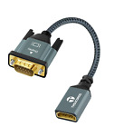 New ListingThsucords Adapter Cable VGA to HDMI - 1FT Nylon Braided HDMI Female to VGA Male