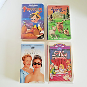 New ListingWalt Disney Lot of 4 VHS Tapes From The Masterpiece Collection Family Movies