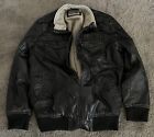 Levi's Bomber Jacket Adult Large Faux Leather Sherpa Jacket Brown Men's XXXL