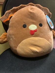 Squishmallow Terry the Turkey 12” Thanksgiving Squishmallow BNWT Brown RARE!