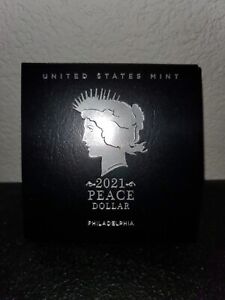 2021 Peace Silver Dollar - Philadelphia 21XH - New w/ Box & CoA