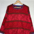 Oleana The Norwegian Story 100% Pure Wool Pullover Red Sweater Women's Sz Medium