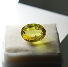 Oval Cut AAA+ Gemstone 7.80 Ct Yellow Sapphire GGI Certified Loose Gemstone