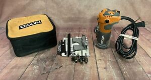 RIDGID 5.5 Amp Corded Compact Power Trim Router with Micro-Adjust Dial R2401