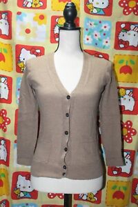 Women's J. CREW 100% Merino Wool Cardigan Button Up Sweater Size Small