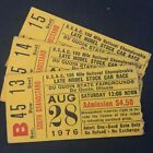 3 1976 Du Quoin State Fair USAC 100 Mile Late Model Stock Car Race Ticket Stubs