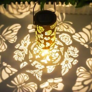 Butterfly Solar Gardening Gifts Lanterns Decorative Outdoor Flower Pattern Solar