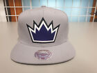 Mitchell & Ness NBA Sacramento Kings Old School Logo Gray Retro Snapback Cap Hat