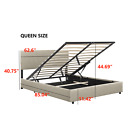 Full/QueenSize Bed Frame with Lift Up Storage and Modern Tufted Headboard SALE