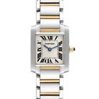 Cartier Tank Francaise Small Steel Yellow Gold Ladies Watch W51007Q4 Box Papers