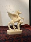Handmade Vintage Alabaster Statue of Pegasus Made in Greece