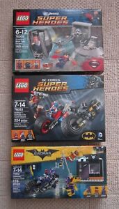 3x DC Lego Sets...Batman & Catwoman Cycle Chase & Superman Escape...New-in-Box!