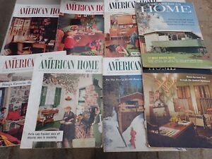 Lot of 8 Vintage American Home Magazines from 1950s 1960s