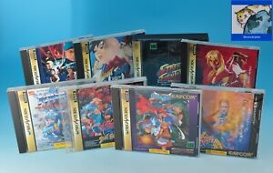 Sega Saturn SS Capcom Fighting Game Lot 8 Street Fighter X.MEN Vampire Japan Ver