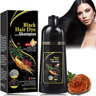 Black Hair Dye Shampoo Women Magic Instant 3 in 1 Hair Color Shampoo 4.39 oz