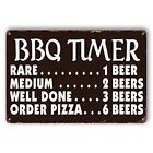 Funny Kitchen Signs Retro BBQ Timer Tin Sign Vintage Grilling Metal Signs For...