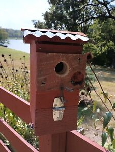 Rustic Handmade BIRDHOUSE made with Recycled/Repurposed Materials