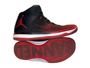 Men's Air Jordan 31 Banned Size 12 Black/University Red/White 845037-001