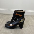 Katy Perry The Hallay Nappa Boot Black Leather Solar Patches Size 5.5