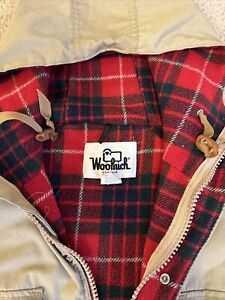 Vintage Woolrich Coat Men's Medium Field Jacket Blanket Wool Lined Made USA
