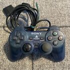 Sony PlayStation 2 Dual Shock Analog Controller Clear Blue SCPH-10010 Not Tested
