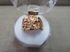 14k Solid Yellow Gold Nugget  Band Ring Sz 9.5  -  5.36 Grams