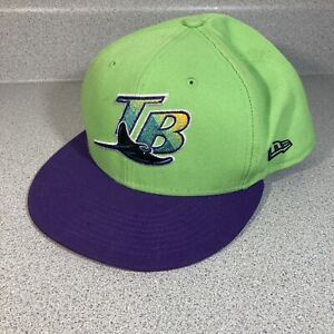 New Era Tampa Bay Devil Rays Fitted Hat 7 3/4 Cooperstown Collection Old Logo