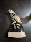 Hand Carved Buffalo Horn Eagle Bird Made in USA