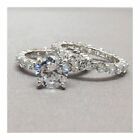 4.00 Ct Round Cut Real Treated Diamond Engagement Ring With Band 925 Silver