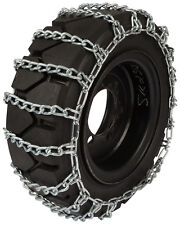 Quality Chain 1501-2 8mm Round Link Skid Steer Bobcat Tire Chains Snow Traction