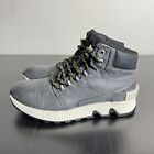 SOREL Mens Size 8 Mac Hill Mid LTR Sneaker Boots Gray Leather NM4792-052 READ