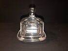 Vintage Square Clear Glass Covered Butter Pat Dish w/Lid