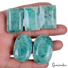 700 Ct Natural Green Brazilian Emerald Mix Faceted Loose Gems For Making Pendant
