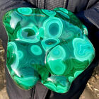 7.9LB Natural glossy malachite transparent cluster rough mineral sample